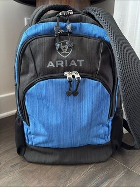 Ariat Logo Backpack,3 zipper compartments,organization slots,bottle holders